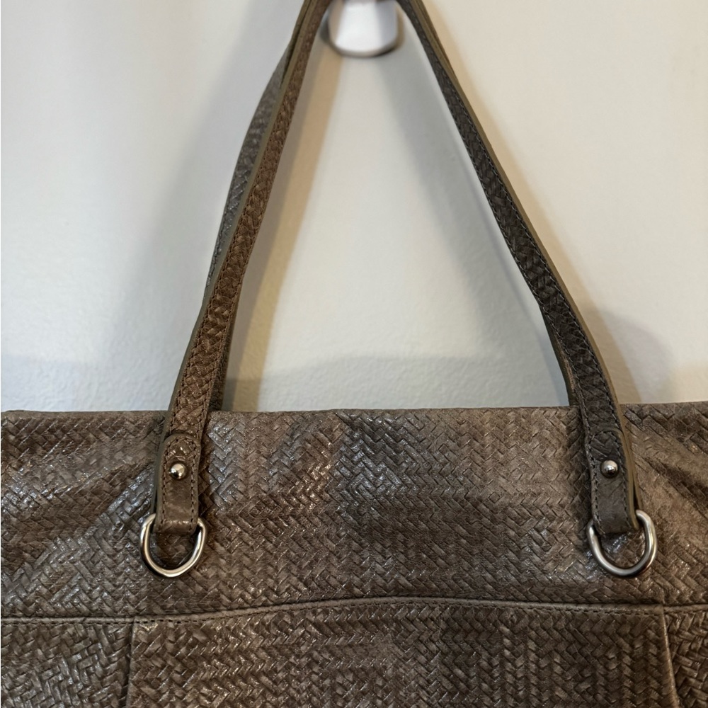 Gianni Chiarini Woven Leather Tote Bag with Zipper - Made in Italy - Picture 9 of 11